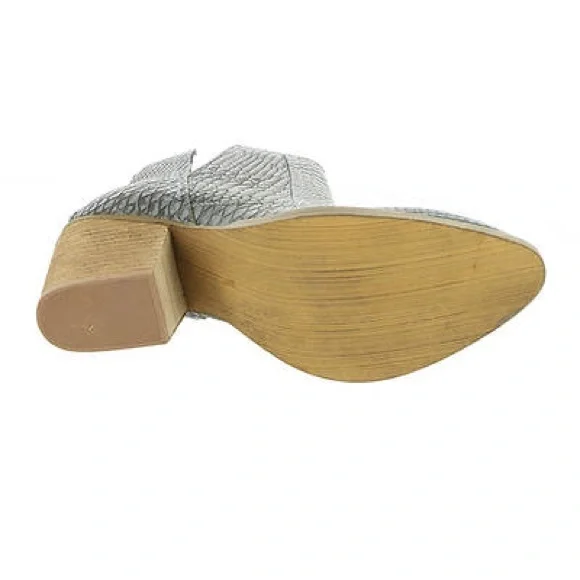 Not Rated Tarim Ankle Bootie 7M Charcoal Snake New - Picture 3 of 10